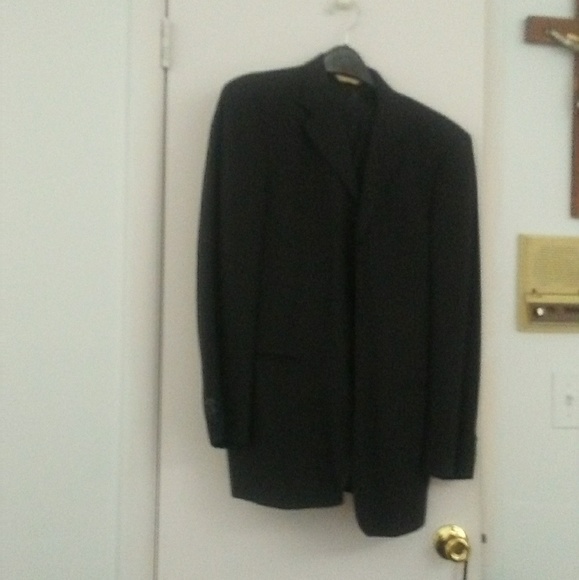 DKNY Mens Blue Designer Suit